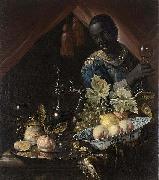 Juriaen van Streeck, Still-life with peaches and a lemon